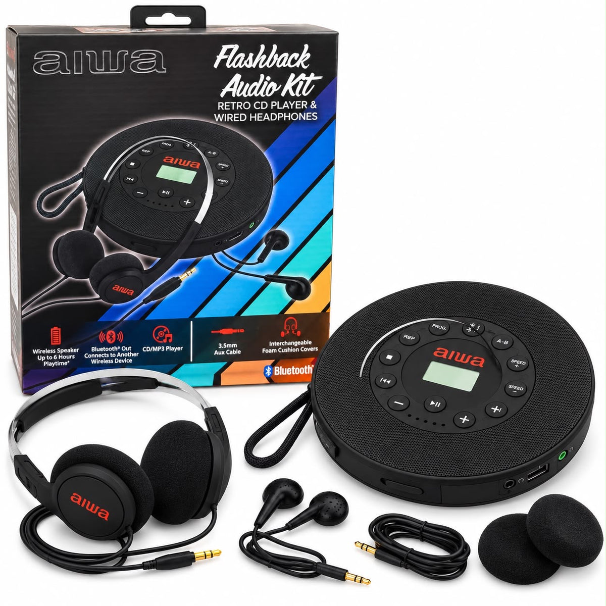 Aiwa Flashback Audio Kit Portable CD Player