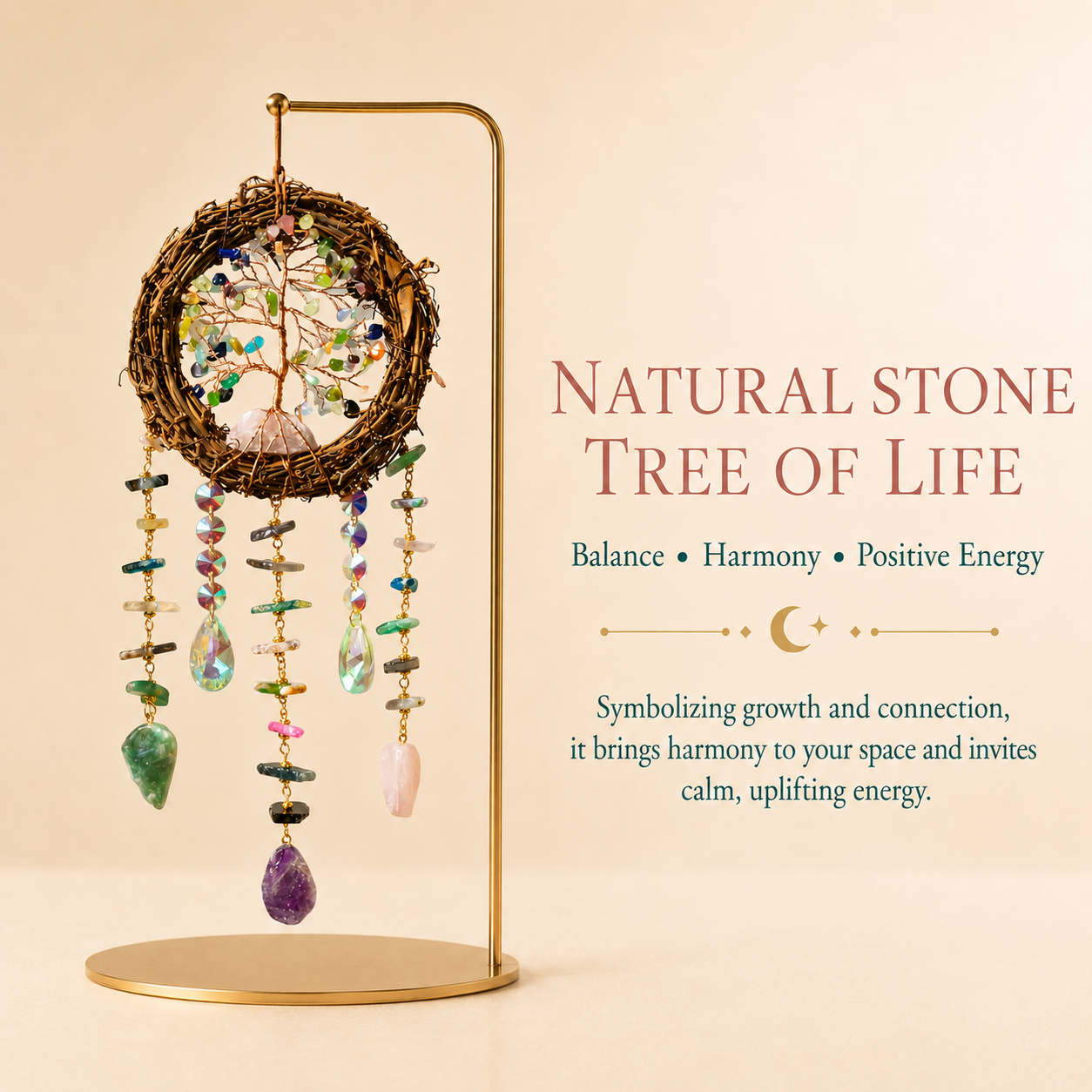 Harmony Tree Natural Stone Wind Chime