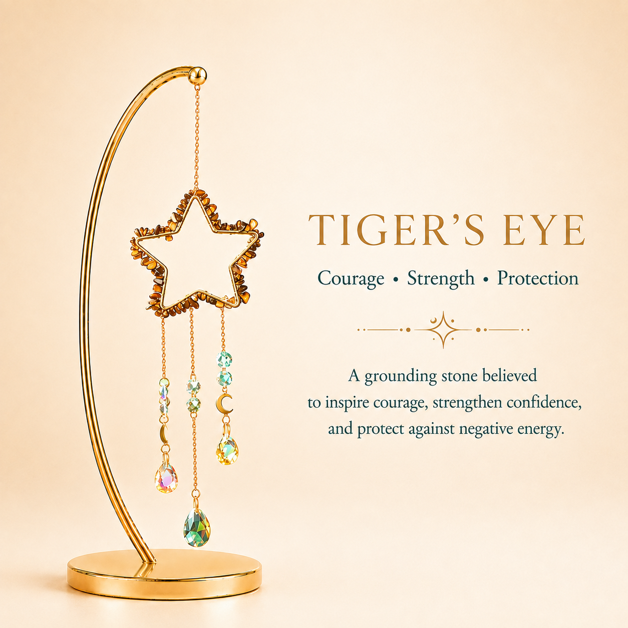 Tiger Eye Star Wind Chime