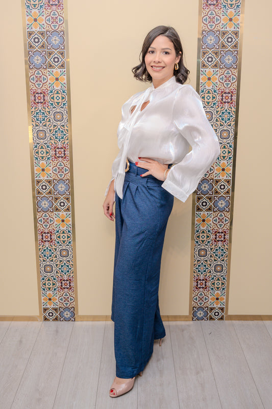 Navy Denim Pants