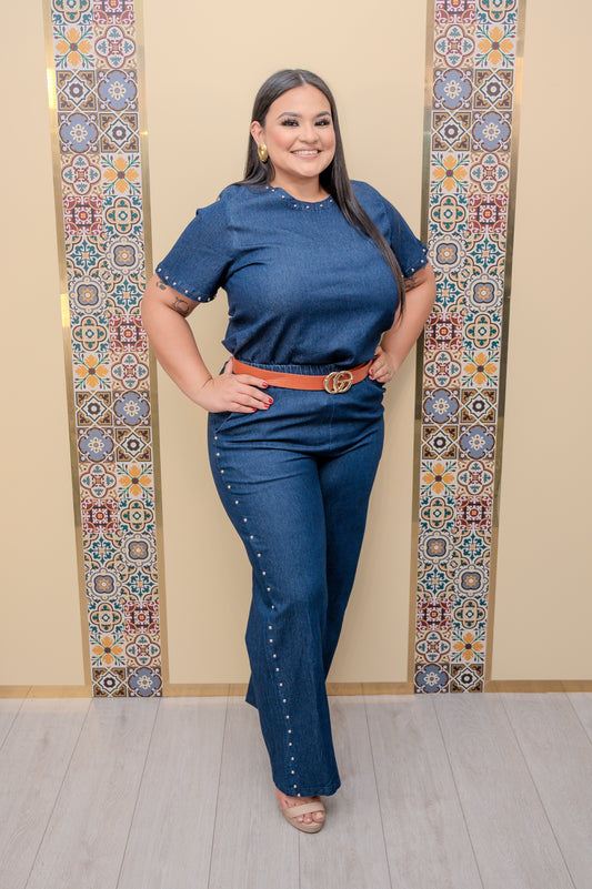Denim and Pants Set