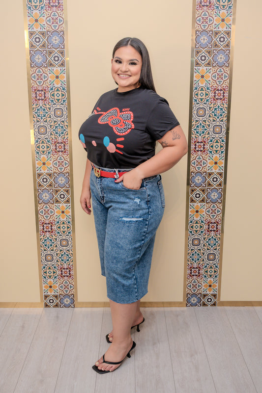Black Hello Kitty Graphic Shirt