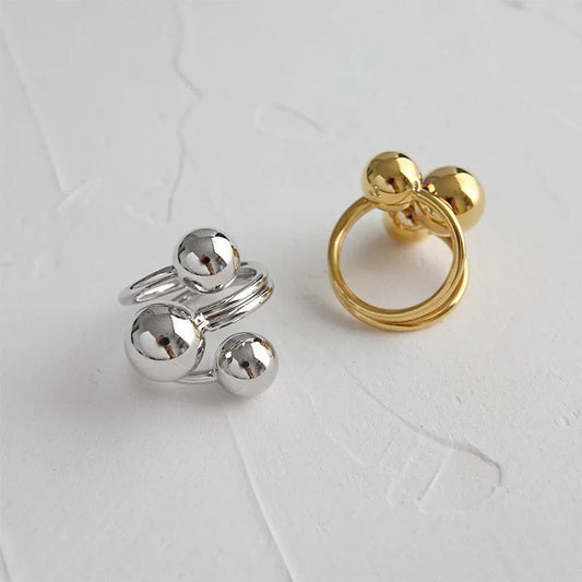 Geometric Adjustable Open Ring