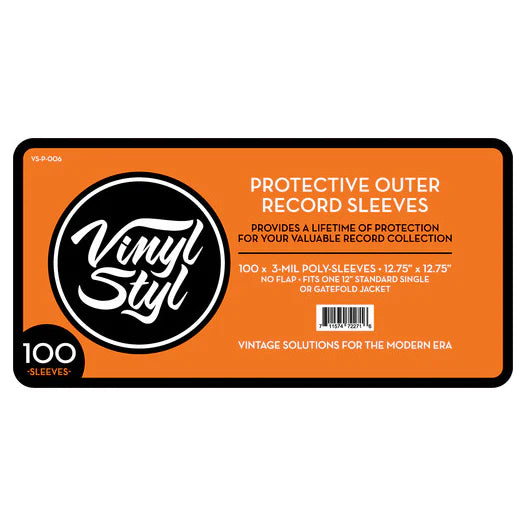 Vinyl Styl 12" 3 Mil Poly Sleeves (100pk)