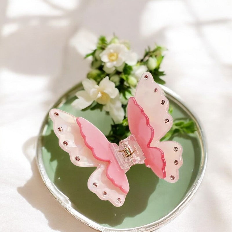 Butterfly Hair Claw with Rhinestones