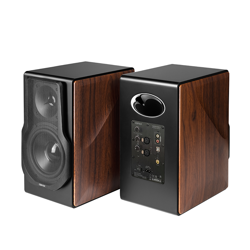 Edifier S3000 MKII Bluetooth Wireless 2.0 Book Shelf Speakers 256 Watts Wood Grain (Brown)