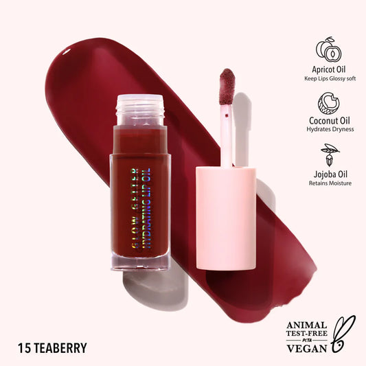 Moira Glow Getter Hydrating Lip Oil - Teaberry