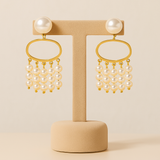 Pearl Evil Eye Drop Earring
