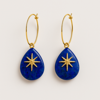 Waterdrop Natural Stone Pendant Earring