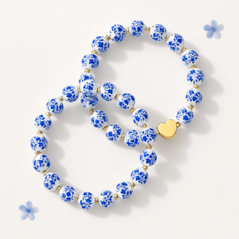 Blue Porcelain Bracelet Set