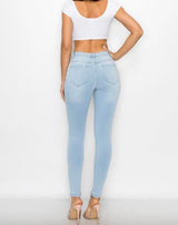 Light Wash High Rise Skinny Jeans