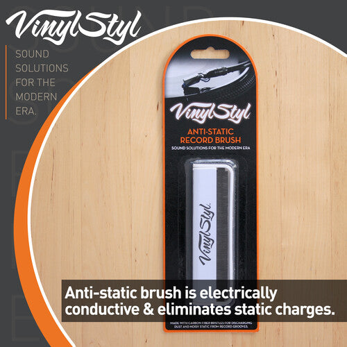 Vinyl Styl VS-A-001 Anti-static Vinyl Record Cleaning Brush - Micro Fiber (White)