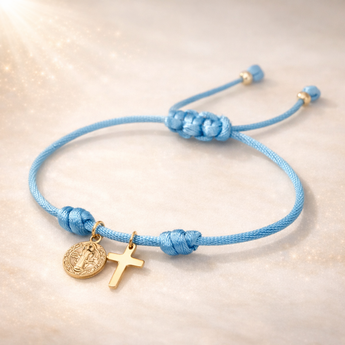Grace in Blue Cord Bracelet