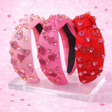 Baby Pink Glitter Heart Headband