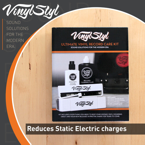 Vinyl Styl VS-A-009 Ultimate Vinyl Record Care Kit Record & Stylus Brushes And Fluid