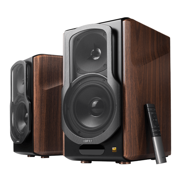 Edifier S2000 Bluetooth Wireless 2.0 Book Shelf Speakers 66 Watts Wood Grain (Brown)