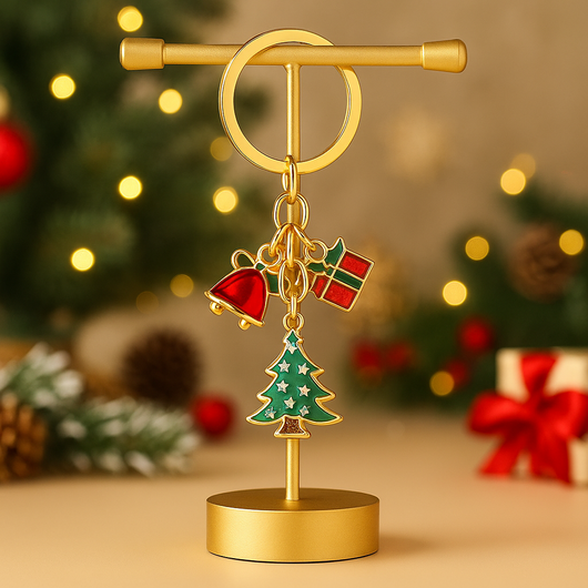 Merry Christmas Tree Keychain