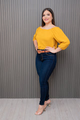 Mustard Off Shoulder Blouse