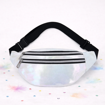 White Metallic Fanny Pack