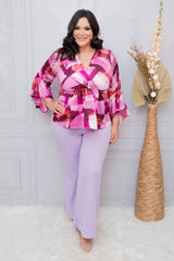 Lilac Belted Pants