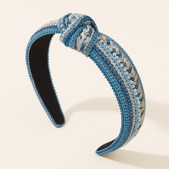 Denim Pearl/Sequin Headband
