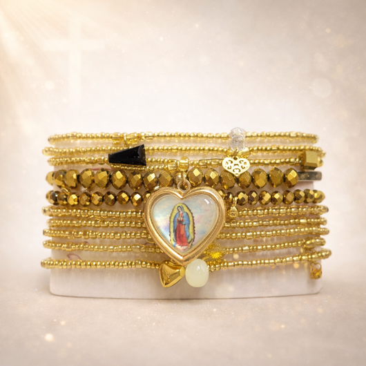 Sacred Heart Guadalupe Bracelet Set