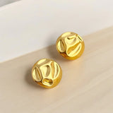 Abstract  Hammered Gold Plated Ear Studs