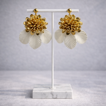 Ivory Petal Earrings