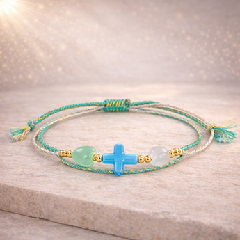 Heavenly Pastel Cross Bracelet