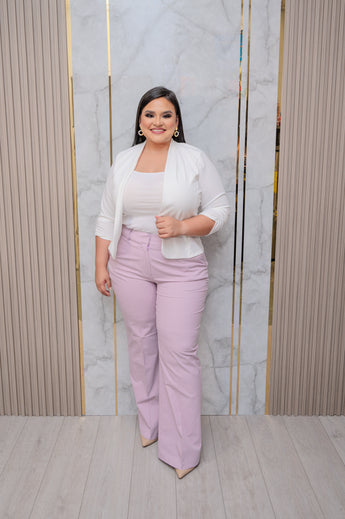 Lavender Cotton Blend Pants