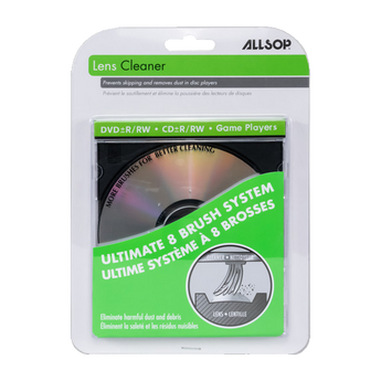Allsop 56500 CD/DVD Laser Lens Cleaner With 8 Brushes