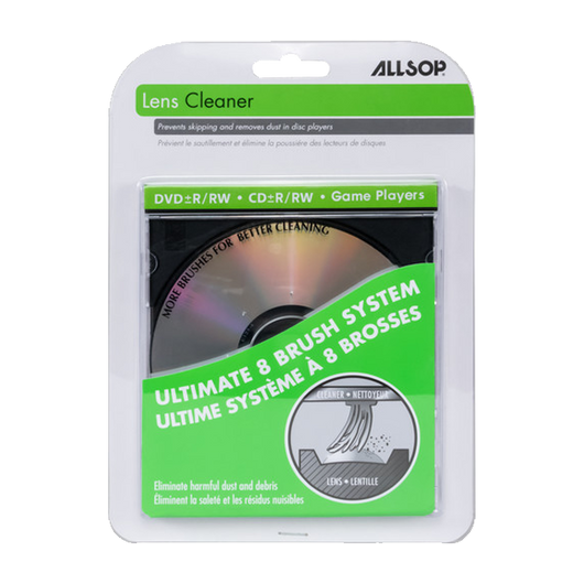 Allsop 56500 CD/DVD Laser Lens Cleaner With 8 Brushes
