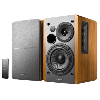 R1280T Powerful Bookshelf Speakers Combining a Retro Look (Brown)