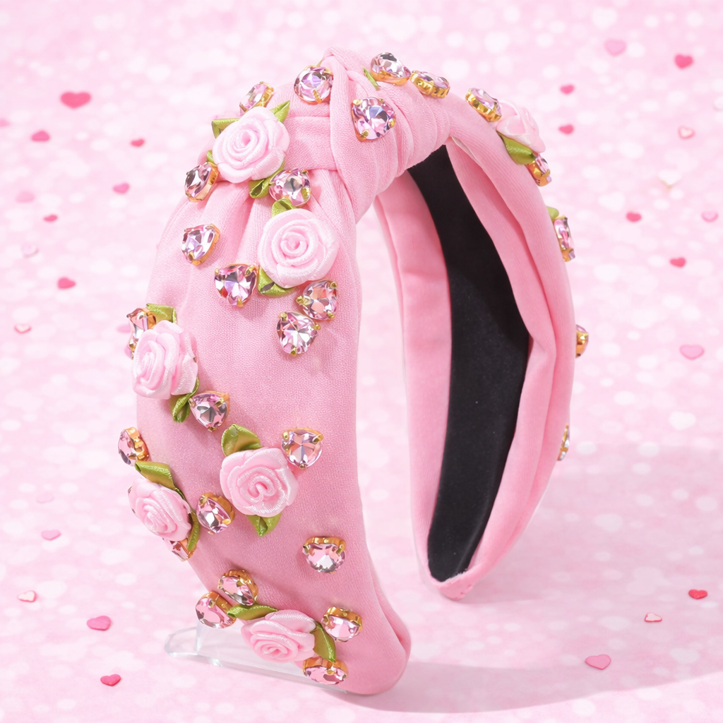 Baby Pink Roses Headband