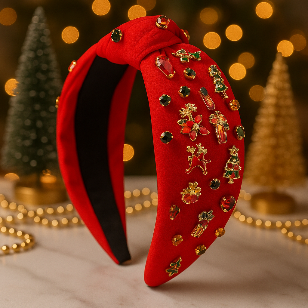 Red Jingle Bells Headband