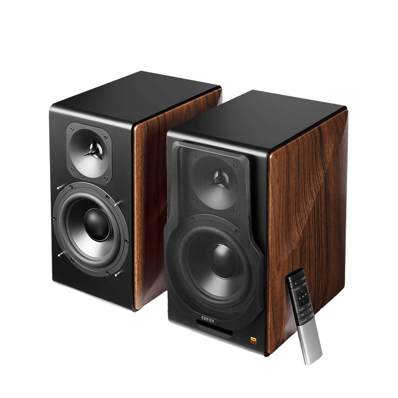Edifier S3000 MKII Bluetooth Wireless 2.0 Book Shelf Speakers 256 Watts Wood Grain (Brown)