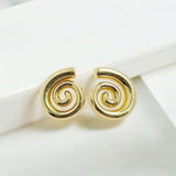 Swirl Statement Stud Earring