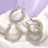 Rhinestone Hoop Earring