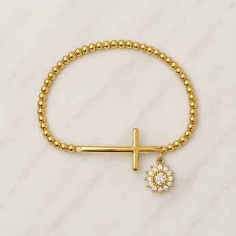 Sun and Faith Adjustable Bracelet