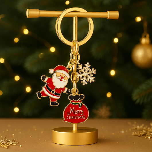 Merry Christmas Santa Keychain