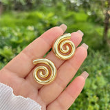 Swirl Statement Stud Earring