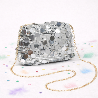Silver Sequin Crossbody