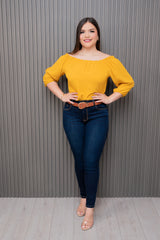 Mustard Off Shoulder Blouse