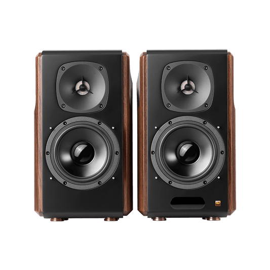 Edifier S2000 Bluetooth Wireless 2.0 Book Shelf Speakers 66 Watts Wood Grain (Brown)