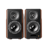 Edifier S2000 Bluetooth Wireless 2.0 Book Shelf Speakers 66 Watts Wood Grain (Brown)