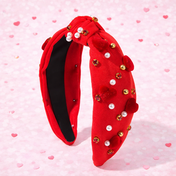 Red Pillow Heart Headband