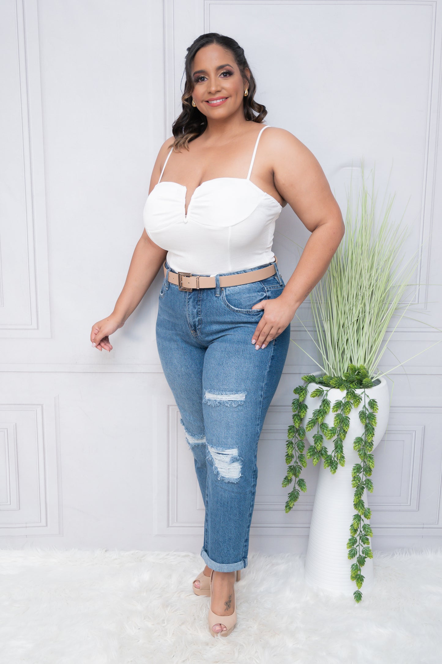 White Slinky Bodysuit