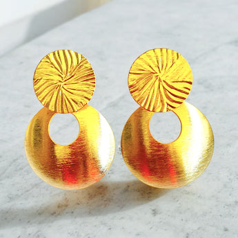 Statement Metal Drop Earring