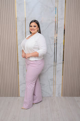 Lavender Cotton Blend Pants