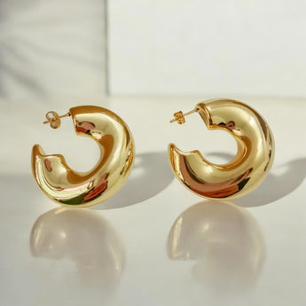 C Shape Hoop Earring